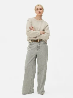 Pullover Und Cardigans|Primark Strickpullover Mit Rundhalsausschnitt Naturfarben