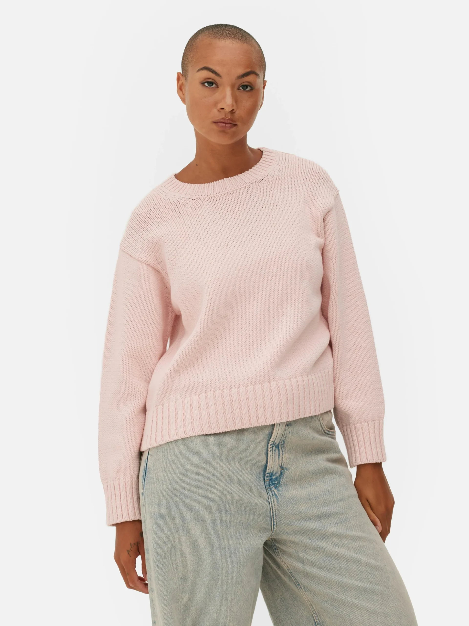 Pullover Und Cardigans|Primark Strickpullover Mit Rundhalsausschnitt Rosa