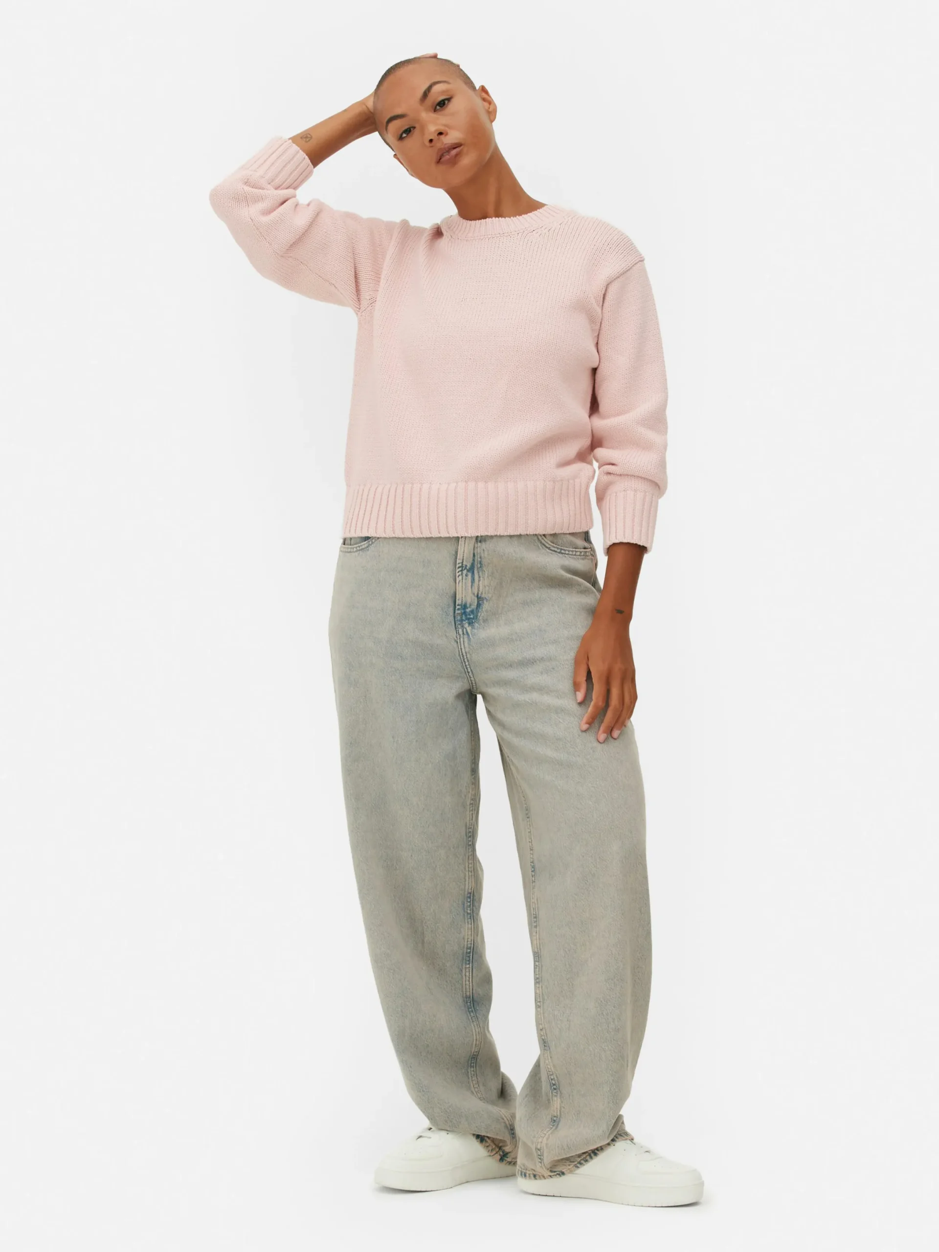 Pullover Und Cardigans|Primark Strickpullover Mit Rundhalsausschnitt Rosa