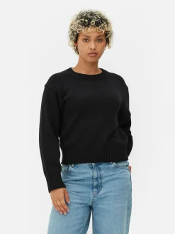 Pullover Und Cardigans|Primark Strickpullover Mit Rundhalsausschnitt Schwarz