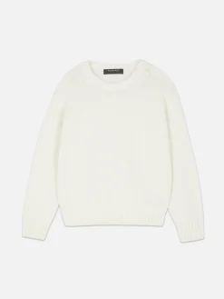 Pullover Und Cardigans|Primark Strickpullover Mit Rundhalsausschnitt Elfenbeinfarben