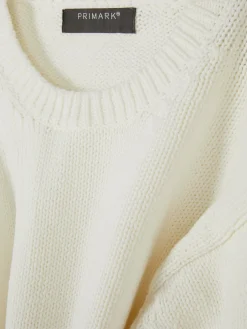 Pullover Und Cardigans|Primark Strickpullover Mit Rundhalsausschnitt Elfenbeinfarben