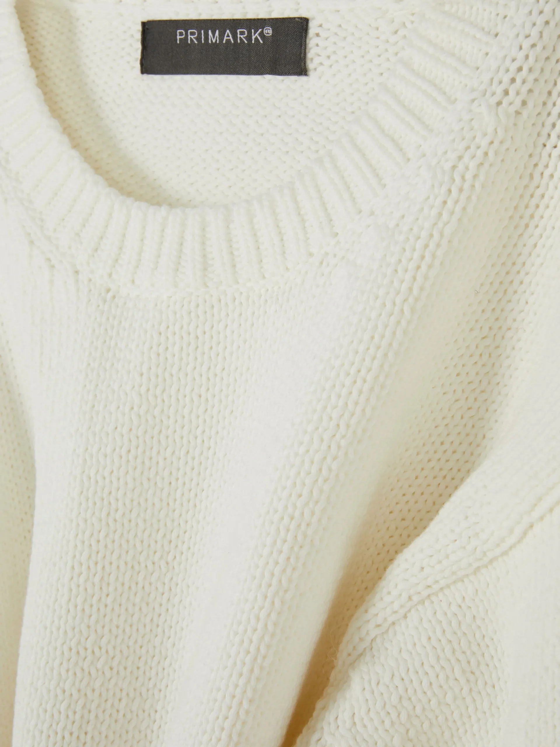 Pullover Und Cardigans|Primark Strickpullover Mit Rundhalsausschnitt Elfenbeinfarben