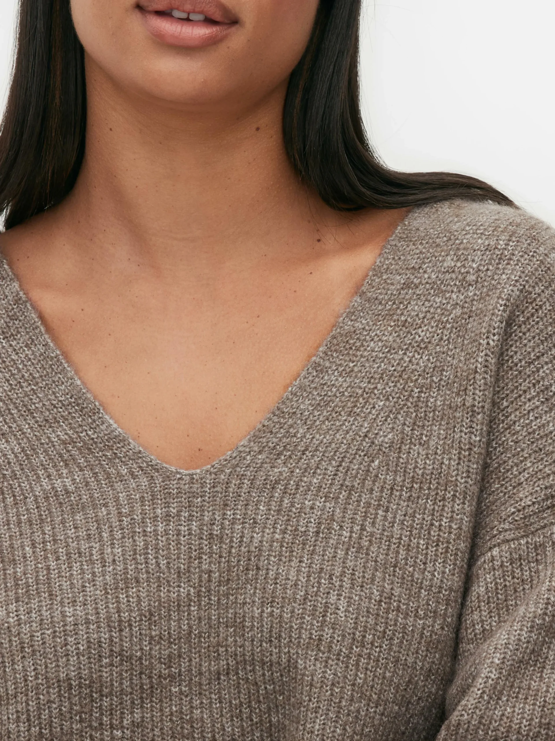 Pullover Und Cardigans|Primark Strickpullover Mit V-Ausschnitt Beige