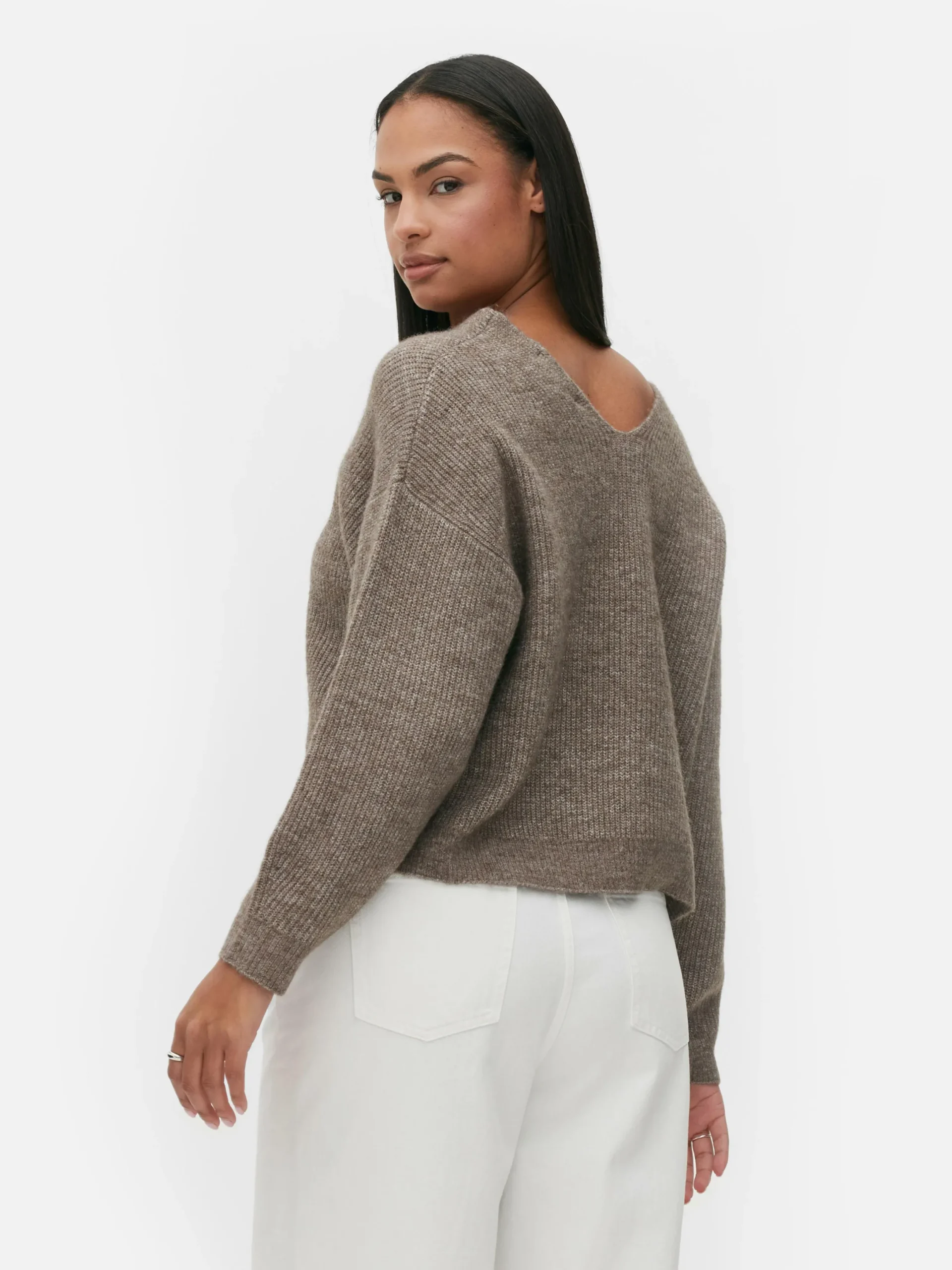 Pullover Und Cardigans|Primark Strickpullover Mit V-Ausschnitt Beige