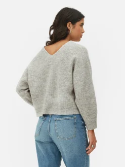 Pullover Und Cardigans|Primark Strickpullover Mit V-Ausschnitt Hellgrau