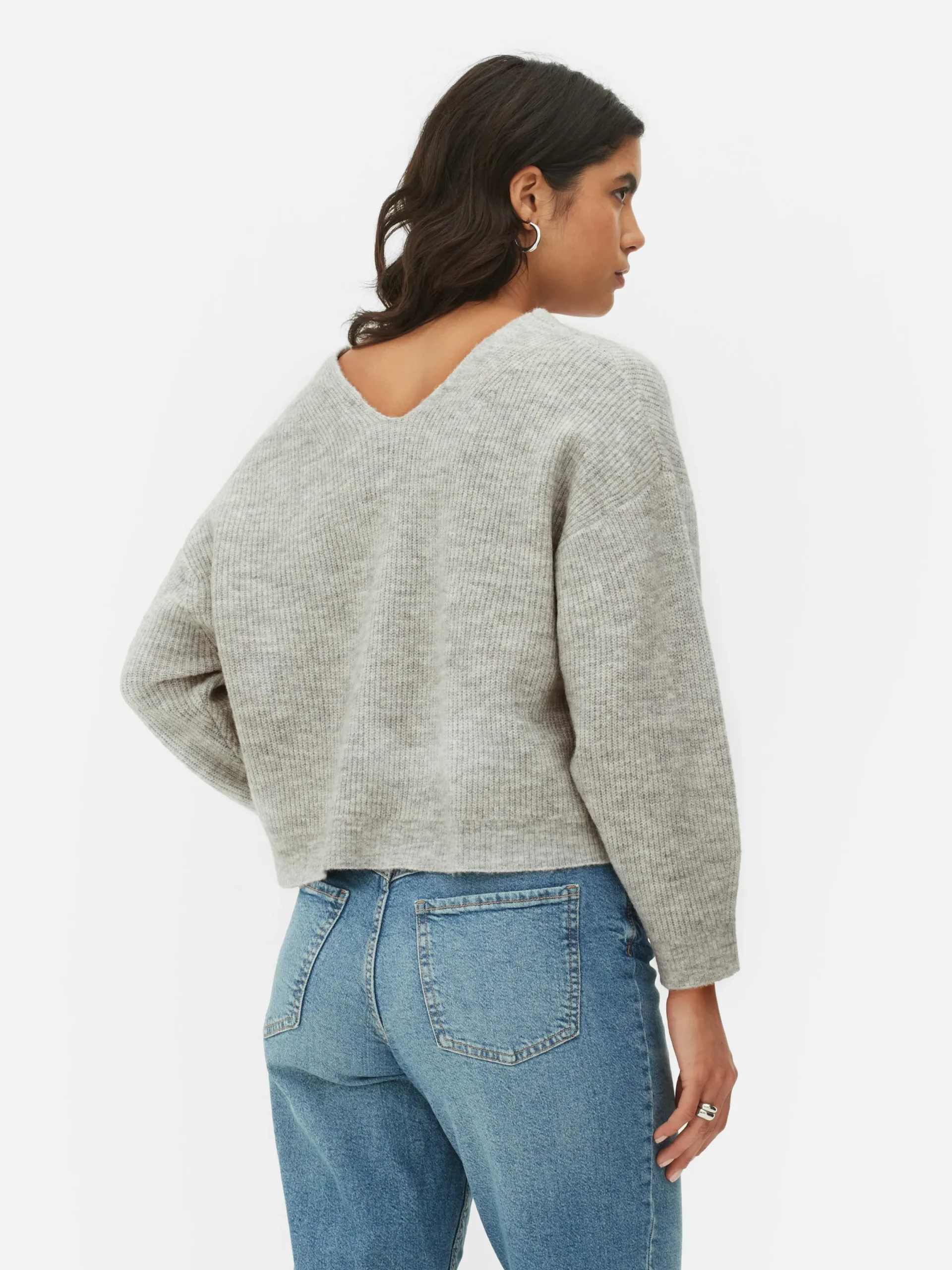 Pullover Und Cardigans|Primark Strickpullover Mit V-Ausschnitt Hellgrau