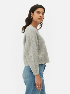 Pullover Und Cardigans|Primark Strickpullover Mit V-Ausschnitt Hellgrau