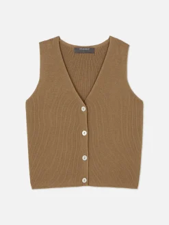 Pullover Und Cardigans|Primark Strickweste Mit V-Ausschnitt Khakifarben