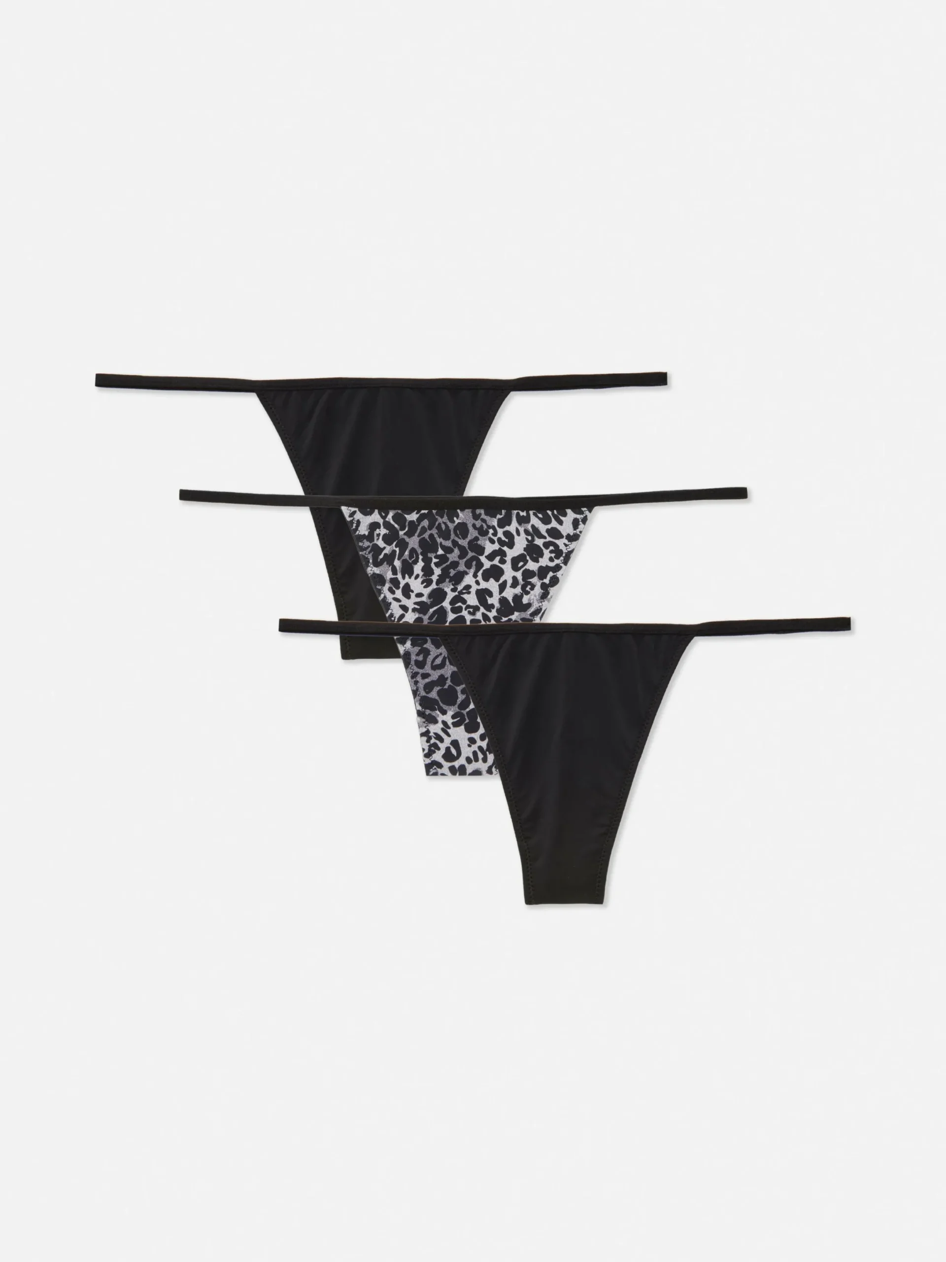 Slips|Primark Stringtangas, 3er-Pack Anthrazitfarben