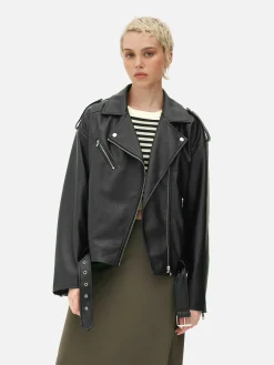 Jacken Und Mäntel|Primark Strukturierte Bikerjacke Schwarz