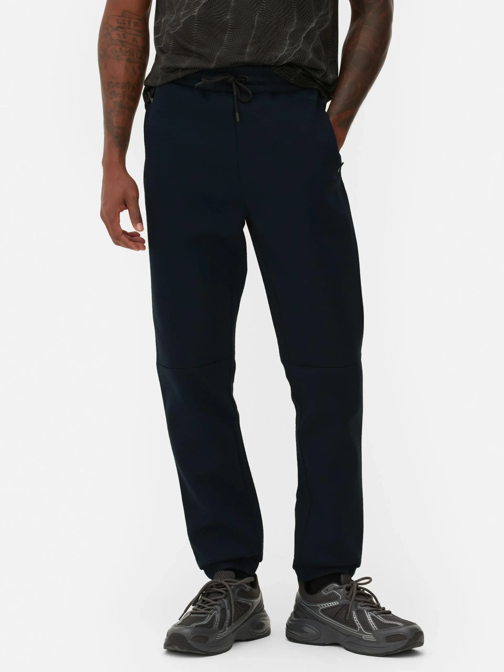 Sportbekleidung|Jogginghosen|Primark Strukturierte Jogginghose Mit Elastischem Bund Marineblau