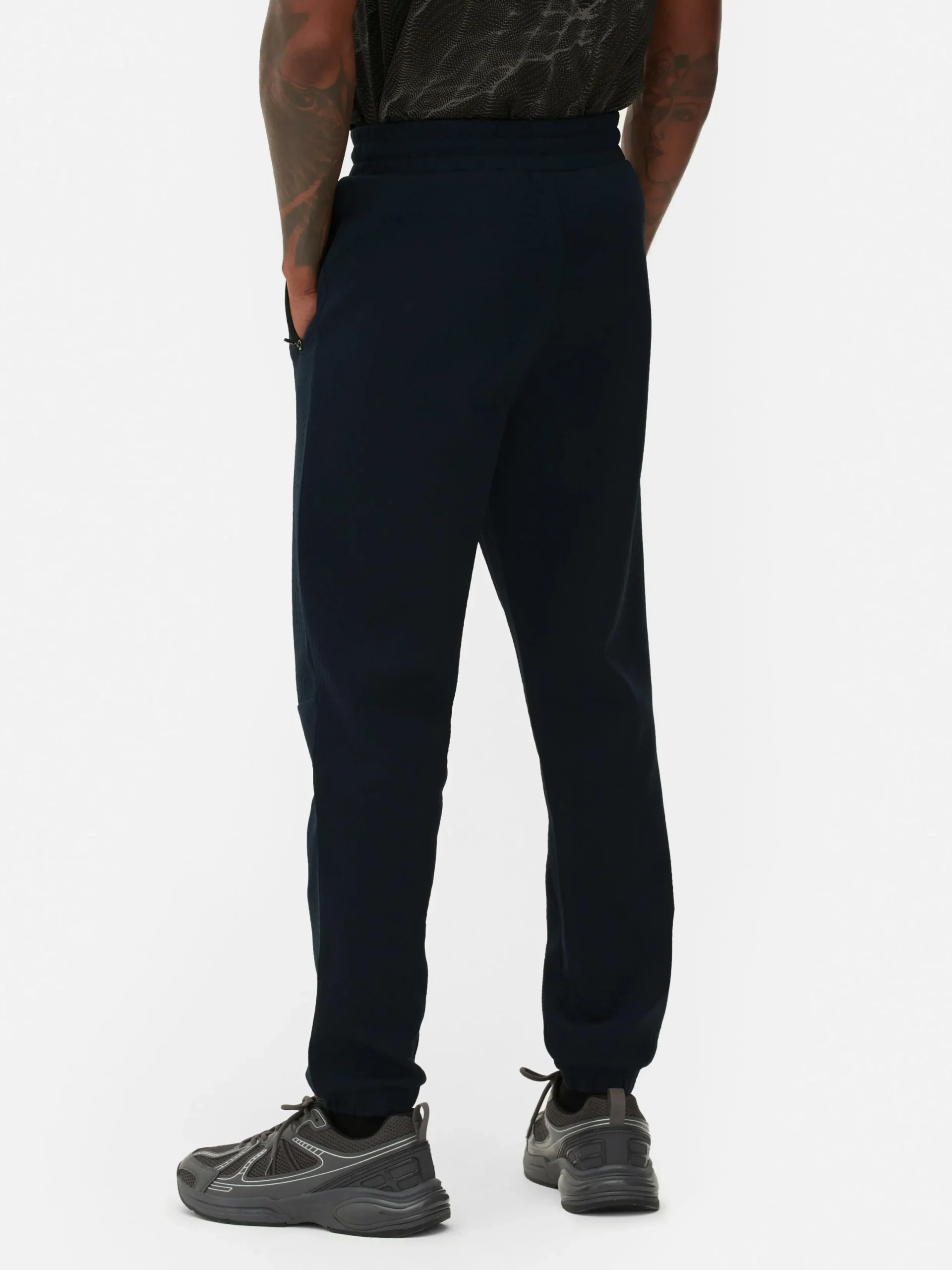 Sportbekleidung|Jogginghosen|Primark Strukturierte Jogginghose Mit Elastischem Bund Marineblau