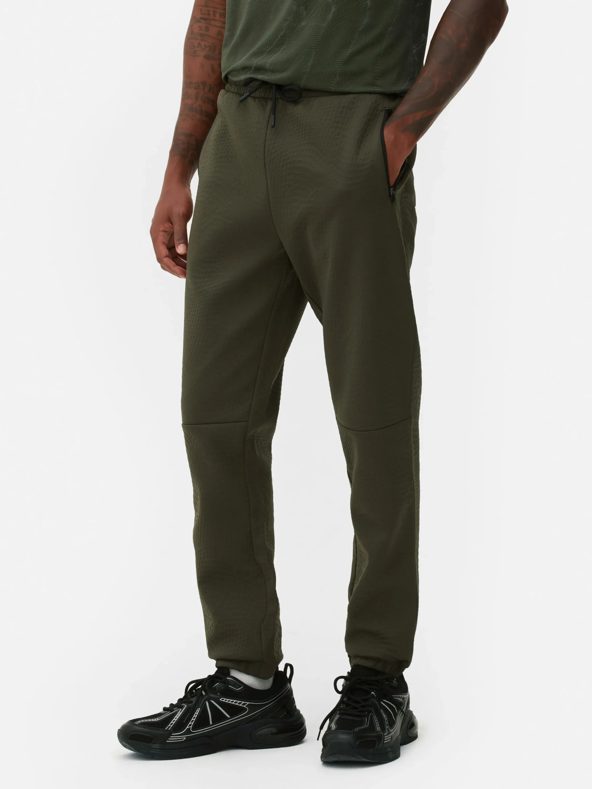 Sportbekleidung|Jogginghosen|Primark Strukturierte Jogginghose Mit Elastischem Bund Khakifarben