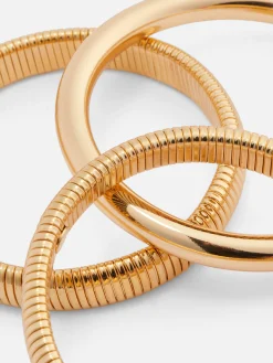Schmuck|Primark Strukturierte „Rita Ora“ Armreifen, 3er-Pack Gelb