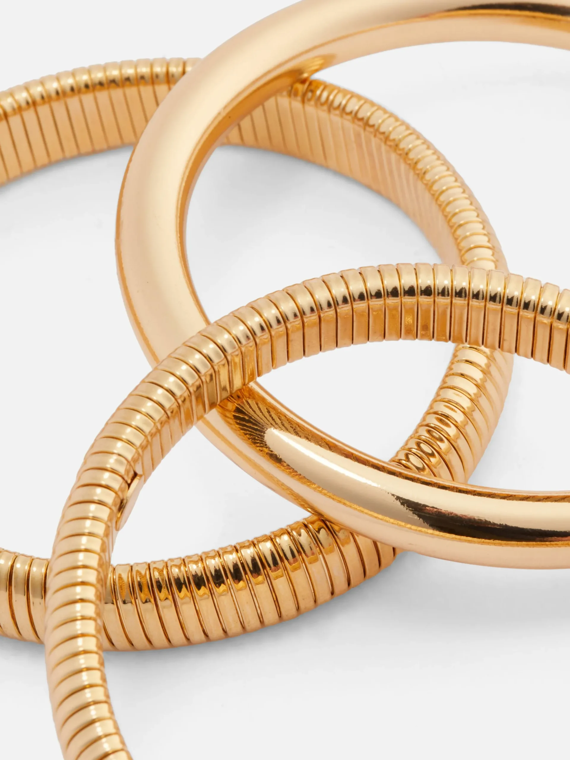 Schmuck|Primark Strukturierte „Rita Ora“ Armreifen, 3er-Pack Gelb