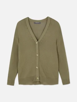Pullover Und Cardigans|Primark Strukturierter Cardigan Im Boyfriend-Look Khakifarben