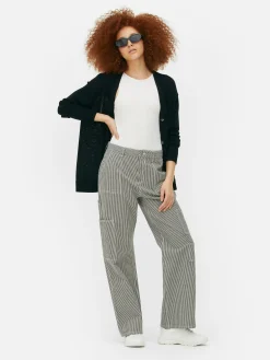 Pullover Und Cardigans|Primark Strukturierter Cardigan Im Boyfriend-Look Schwarz