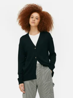 Pullover Und Cardigans|Primark Strukturierter Cardigan Im Boyfriend-Look Schwarz