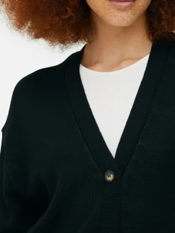Pullover Und Cardigans|Primark Strukturierter Cardigan Im Boyfriend-Look Schwarz