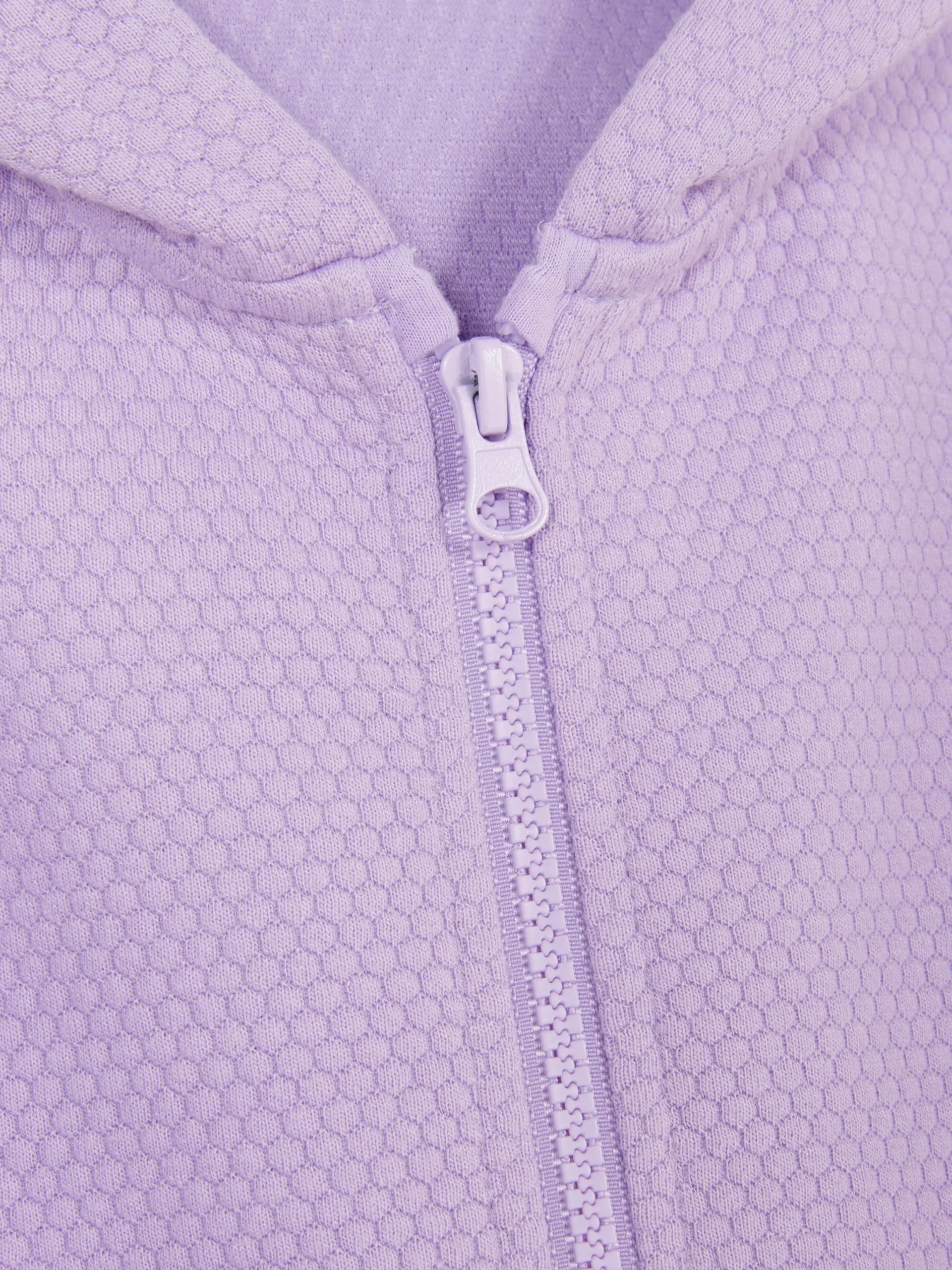 Hoodies Und Sweatshirts|Primark Strukturierter Hoodie Mit Reißverschluss Lilafarben