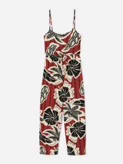 Jumpsuits Und Playsuits|Primark Strukturierter Krepp-Jumpsuit Zum Binden Rot