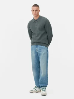 Pullover Und Cardigans|Primark Strukturierter Polopullover Dunkelgrün
