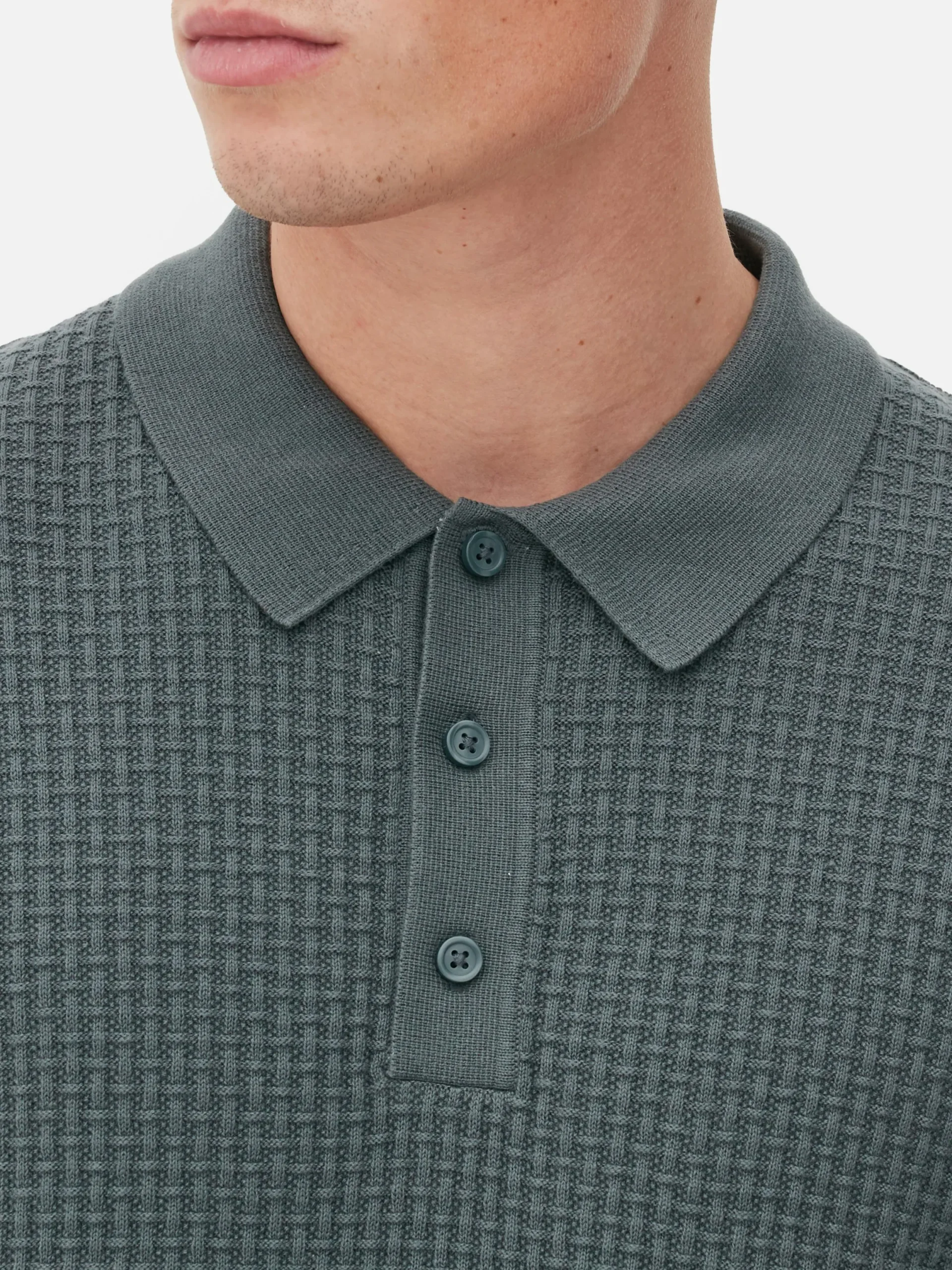 Pullover Und Cardigans|Primark Strukturierter Polopullover Dunkelgrün