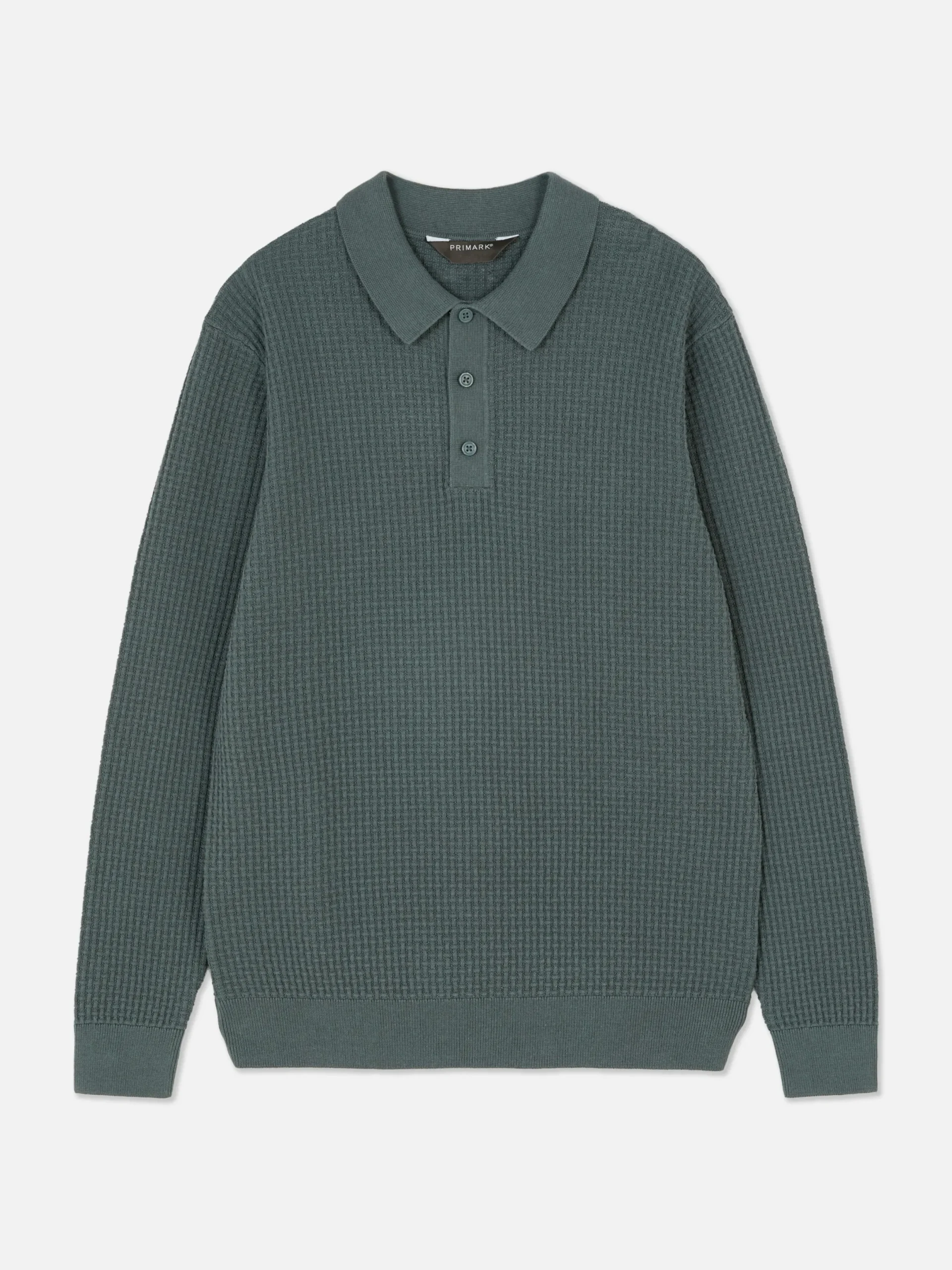 Pullover Und Cardigans|Primark Strukturierter Polopullover Dunkelgrün