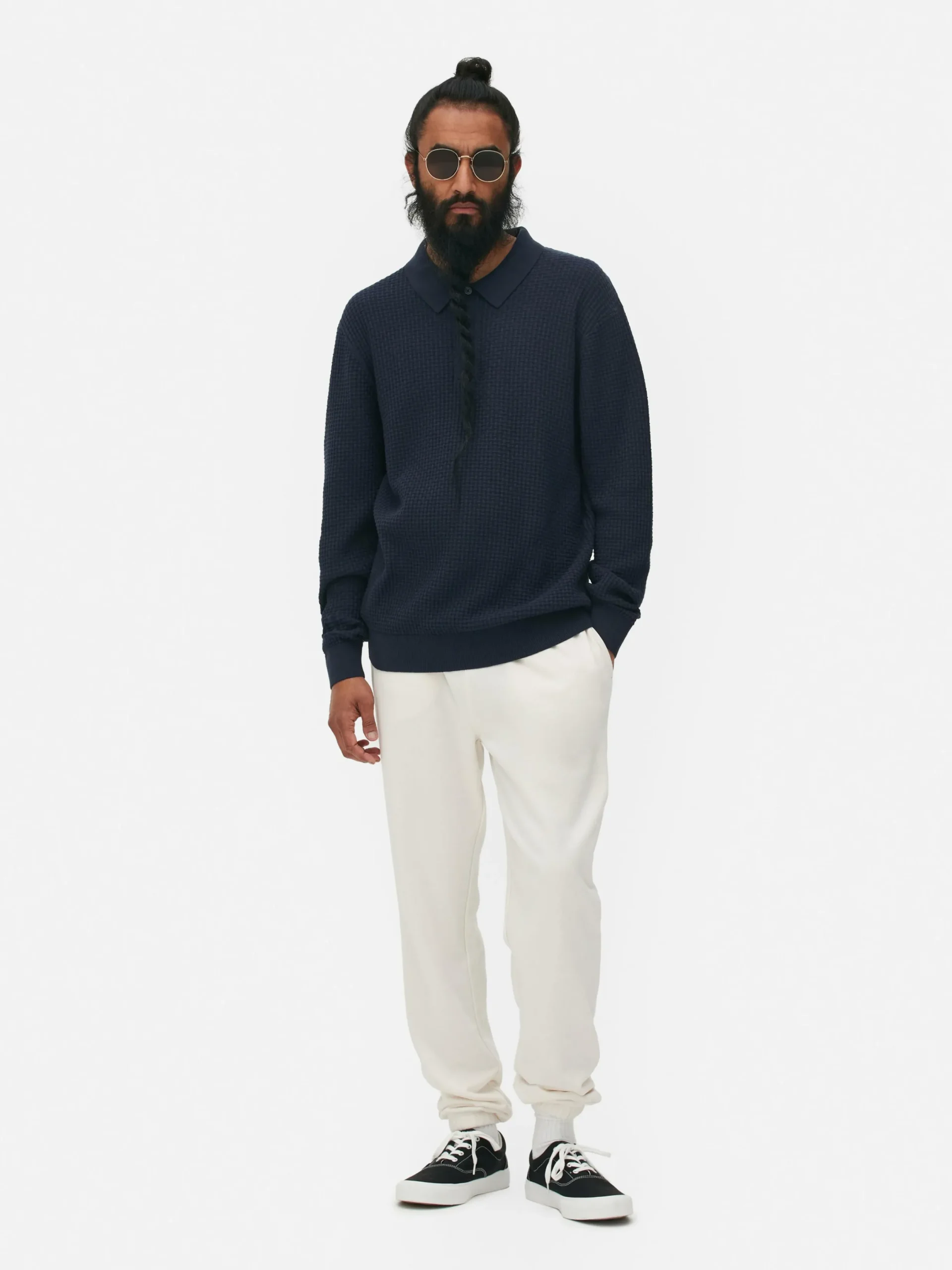 Pullover Und Cardigans|Primark Strukturierter Polopullover Marineblau