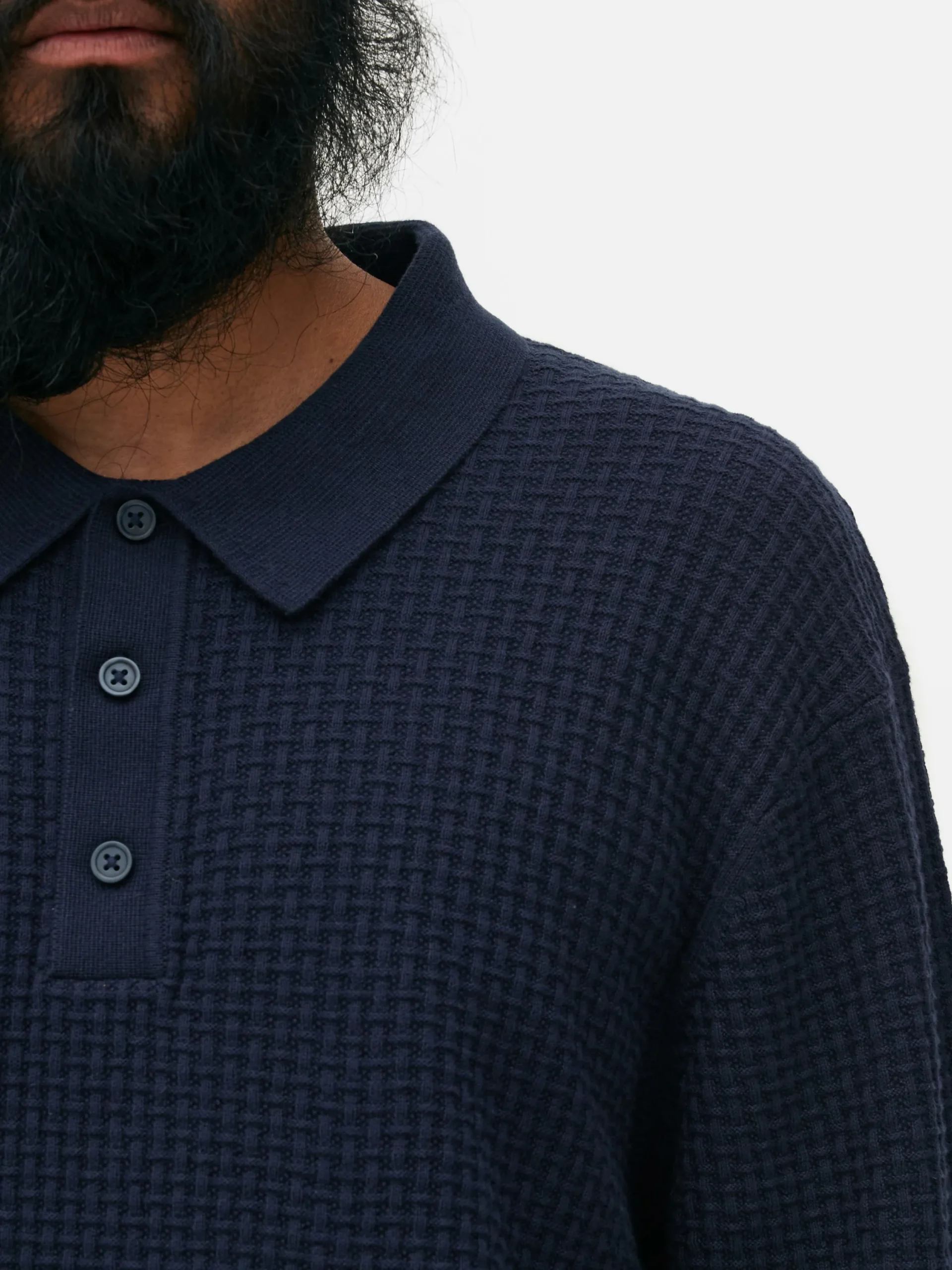 Pullover Und Cardigans|Primark Strukturierter Polopullover Marineblau
