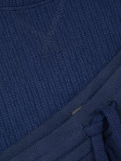 Schlafanzüge|Primark Strukturierter Schlafanzug Mit Shorts Und T-Shirt Marineblau