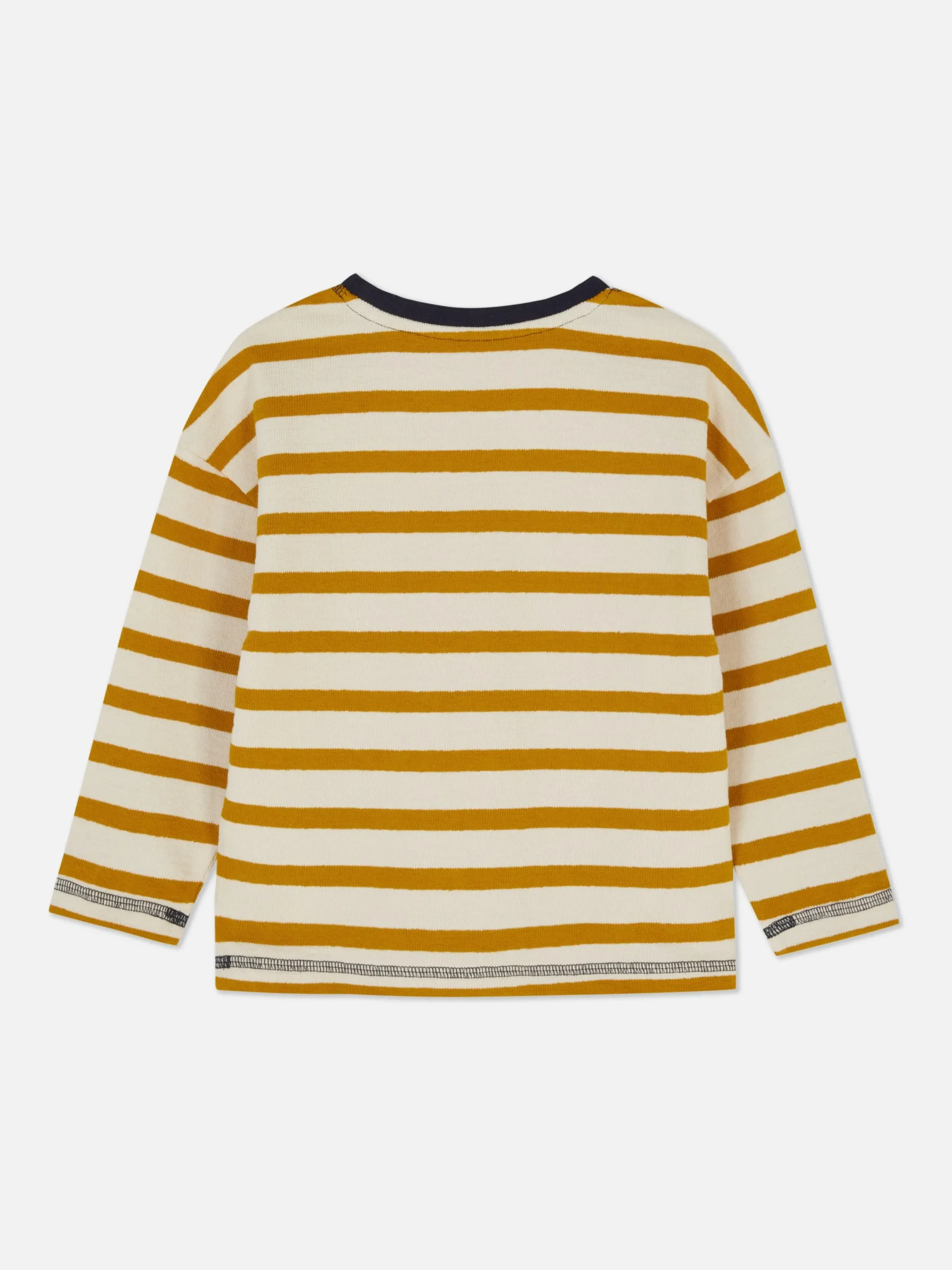 Tops Und T-Shirts|Primark Strukturiertes Langarm-T-Shirt Mit Streifen Senffarben
