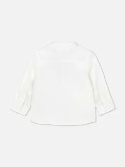 Tops Und T-Shirts|Primark Strukturiertes, Langärmeliges Hemd Weiß