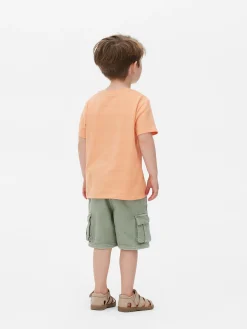 Tops Und T-Shirts|Primark Strukturiertes T-Shirt Mit Streifen Korallenrot