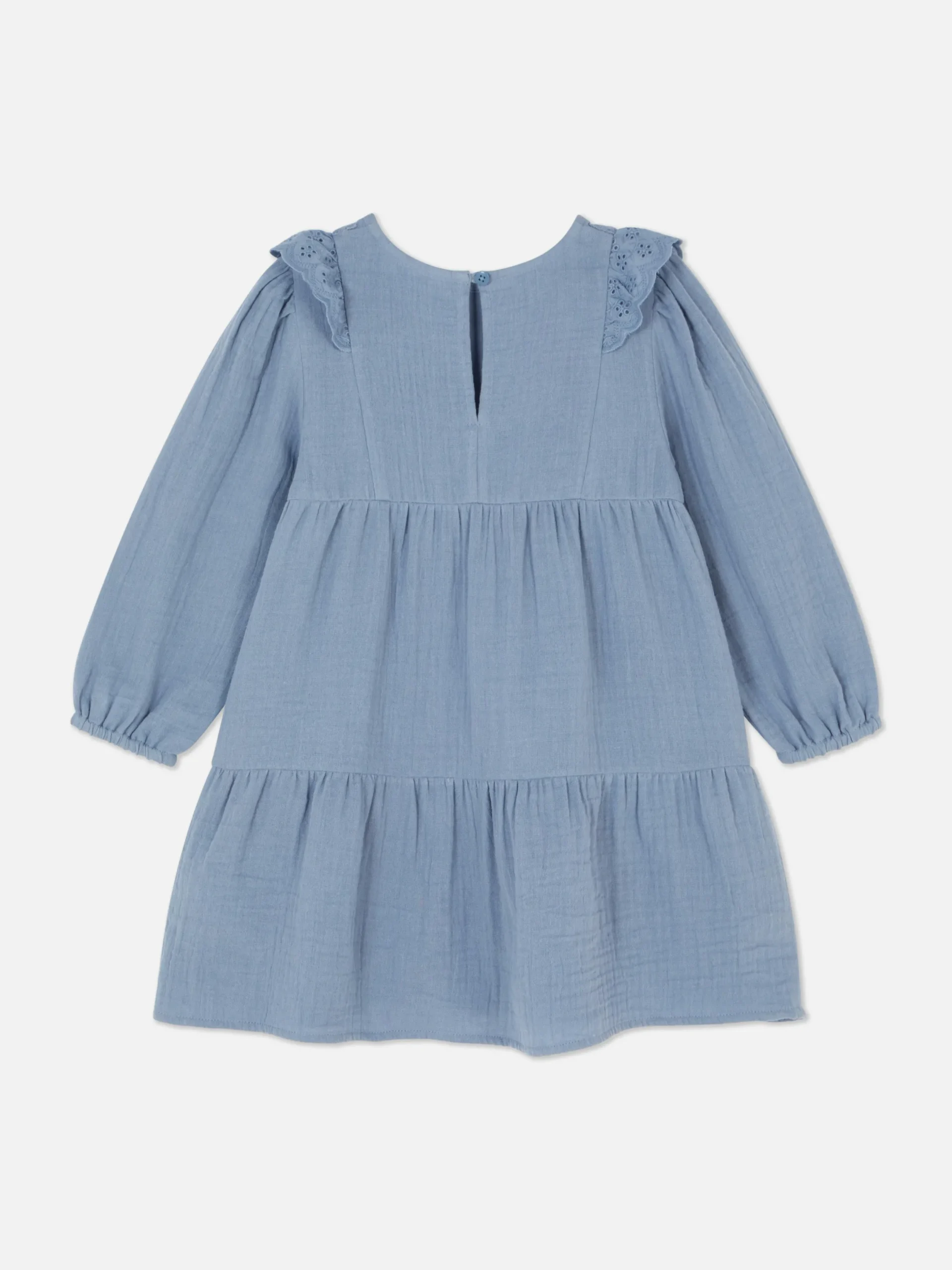 Kleider|Primark Stufenkleid Mit Lochstickerei Blau