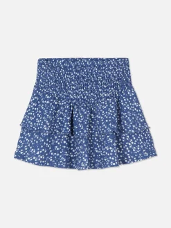 Röcke|Primark Stufenrock Mit Blumenmuster Blau