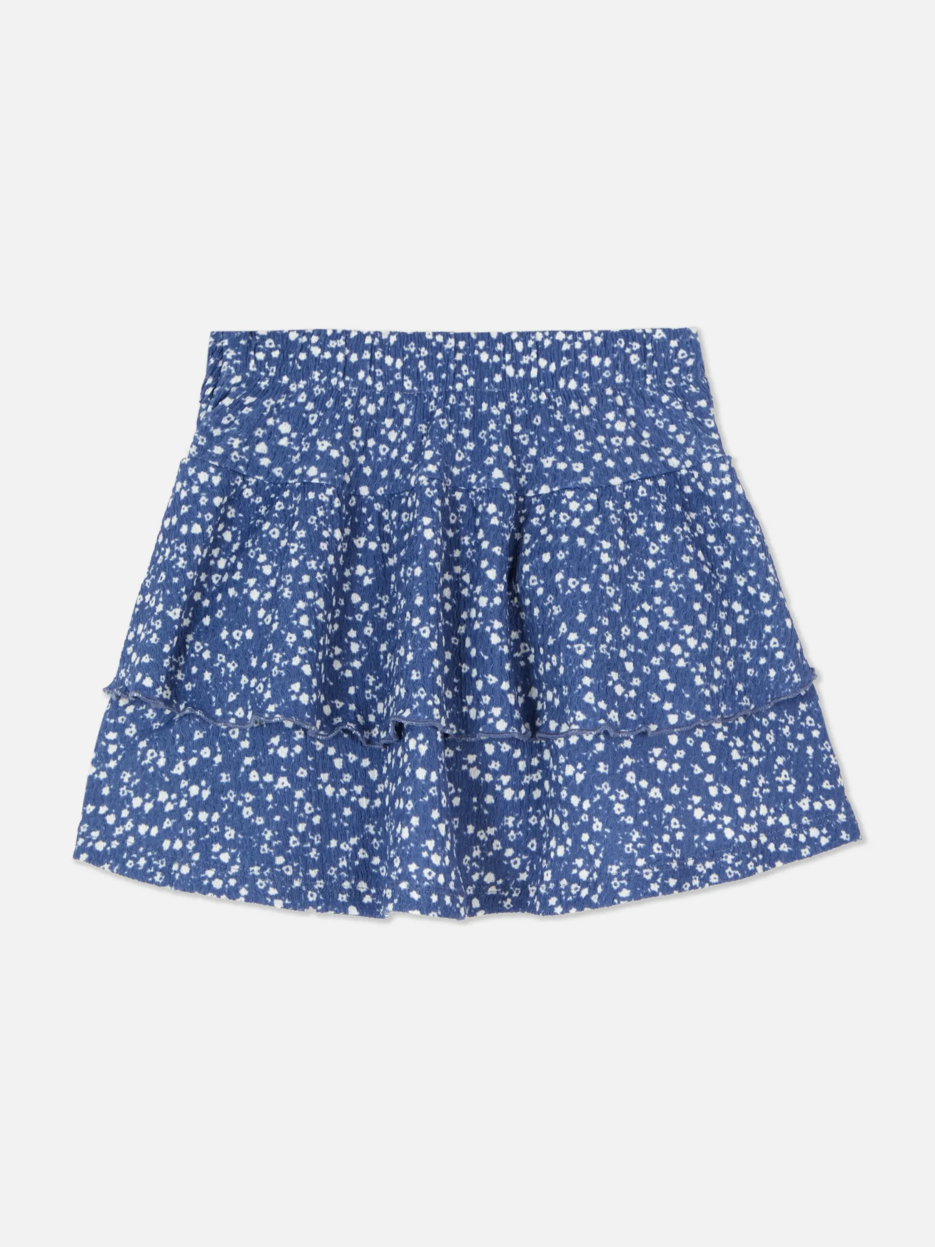 Röcke|Primark Stufenrock Mit Blumenmuster Blau