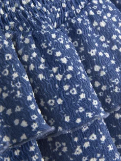 Röcke|Primark Stufenrock Mit Blumenmuster Blau
