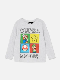 Tops Und T-Shirts|Primark Super Mario Bros. Langärmeliges T-Shirt Grau meliert