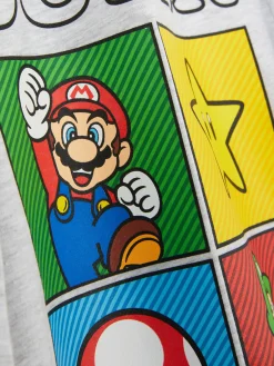 Tops Und T-Shirts|Primark Super Mario Bros. Langärmeliges T-Shirt Grau meliert