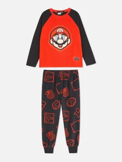 Schlafanzüge Und Nachtwäsche|Primark „Super Mario“ Fleece-Schlafanzug Rot
