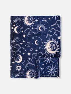 Decken Und Überwurfe|Primark Superweicher Kleiner Überwurf Mit Himmelsmotiven Marineblau