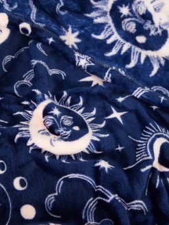 Decken Und Überwurfe|Primark Superweicher Kleiner Überwurf Mit Himmelsmotiven Marineblau