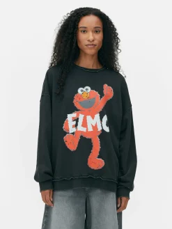 Hoodies Und Sweatshirts|Primark Sweatshirt Im Oversized-Look Mit „Sesamstraße“ Grafik Anthrazitfarben