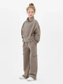 Hoodies Und Sweatshirts|Primark Sweatshirt In Acid-Wash Mit Trichterkragen Braun