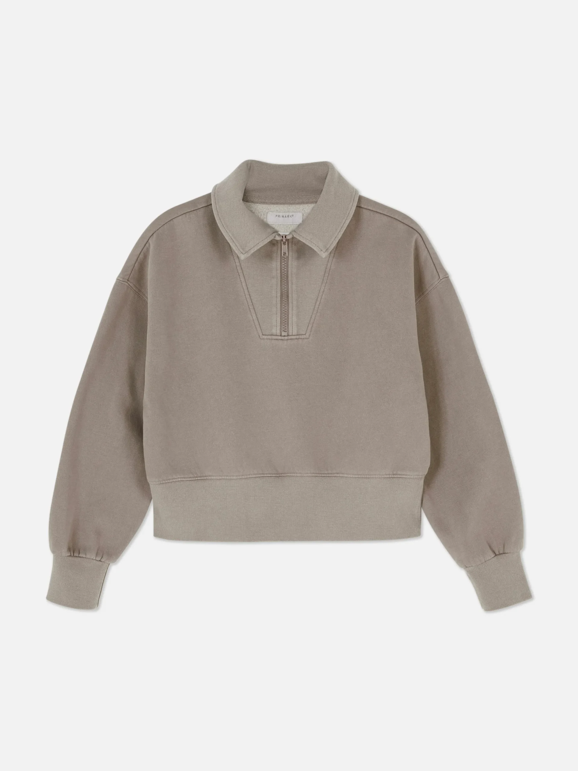 Hoodies Und Sweatshirts|Primark Sweatshirt In Acid-Wash Mit Trichterkragen Braun