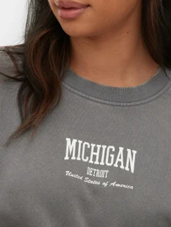 Loungewear|Hoodies Und Sweatshirts|Primark Sweatshirt In Acid-Wash-Optik Grau