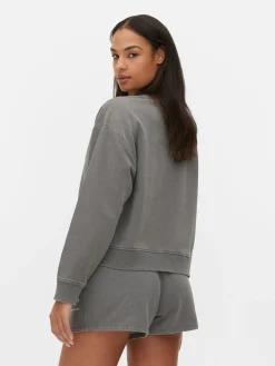 Loungewear|Hoodies Und Sweatshirts|Primark Sweatshirt In Acid-Wash-Optik Grau