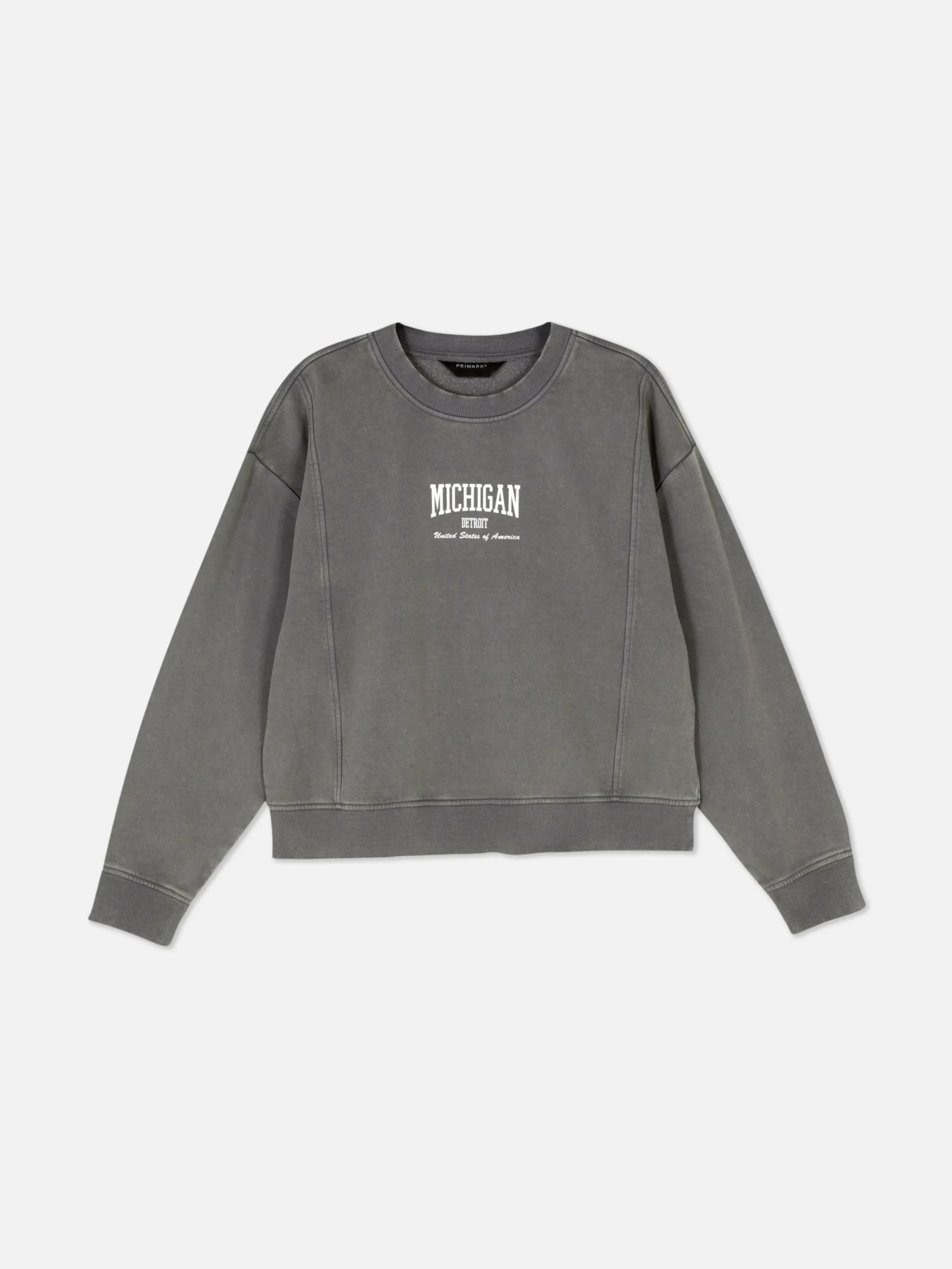 Loungewear|Hoodies Und Sweatshirts|Primark Sweatshirt In Acid-Wash-Optik Grau